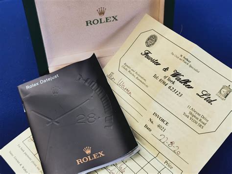 rolex watch paperwork